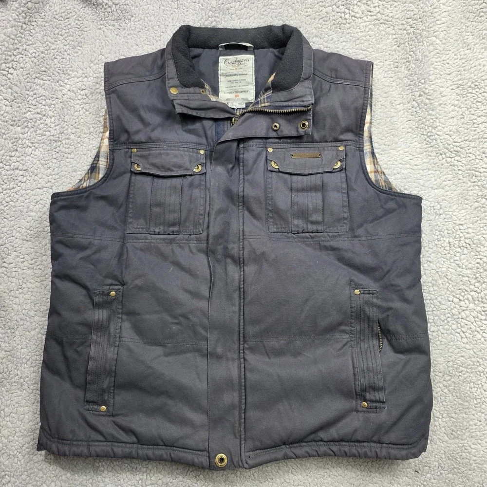 Craghoppers‎ mens puffer Blue Utility vest size Xlarge Flannel Lining